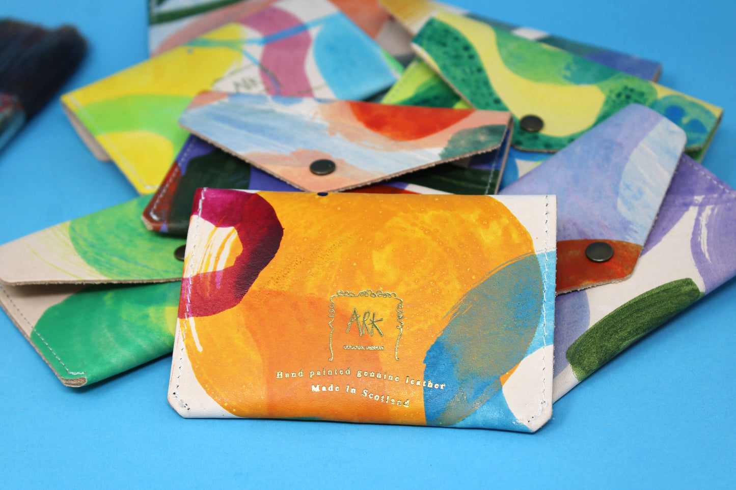 Ark Hand painted Popper Purse - Assorted Colours