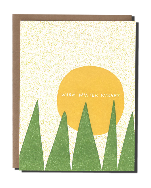 Power and Light Press Greeting Card | Warm Winter Wishes holiday card