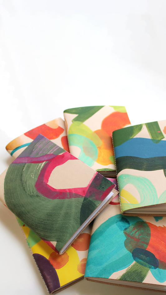 Hand Painted A6 Sketchbook - Assorted Colours