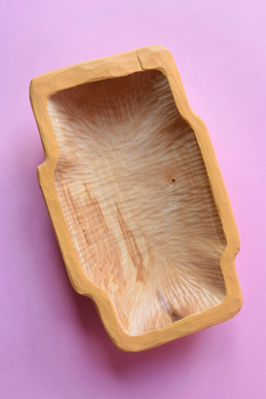 Danielle Rose Byrd Wooden Bowl | New Yellow