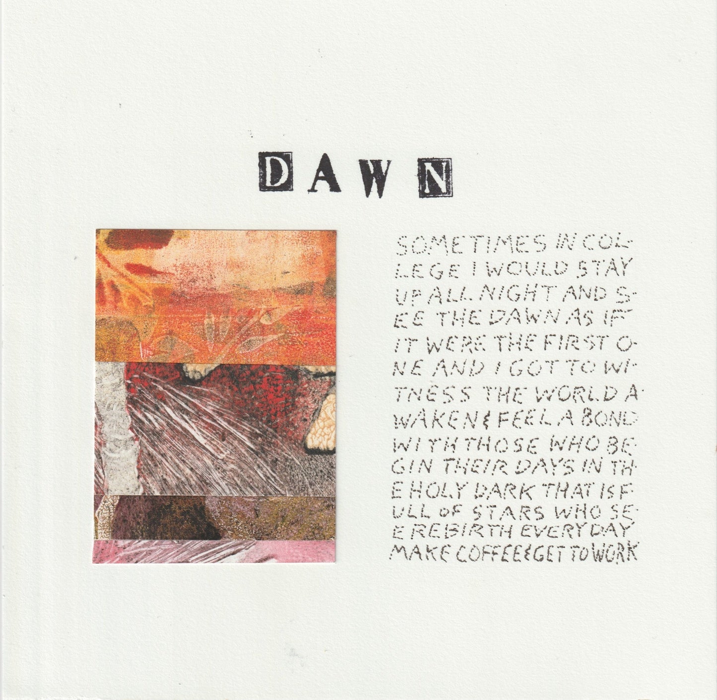 A Quiet Book: Collaborations in Writing and Visual Art Stuart Kestenbaum + Susan Webster