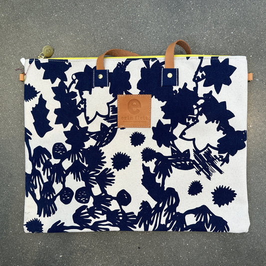Erin Flett - Large Bag - blue floral