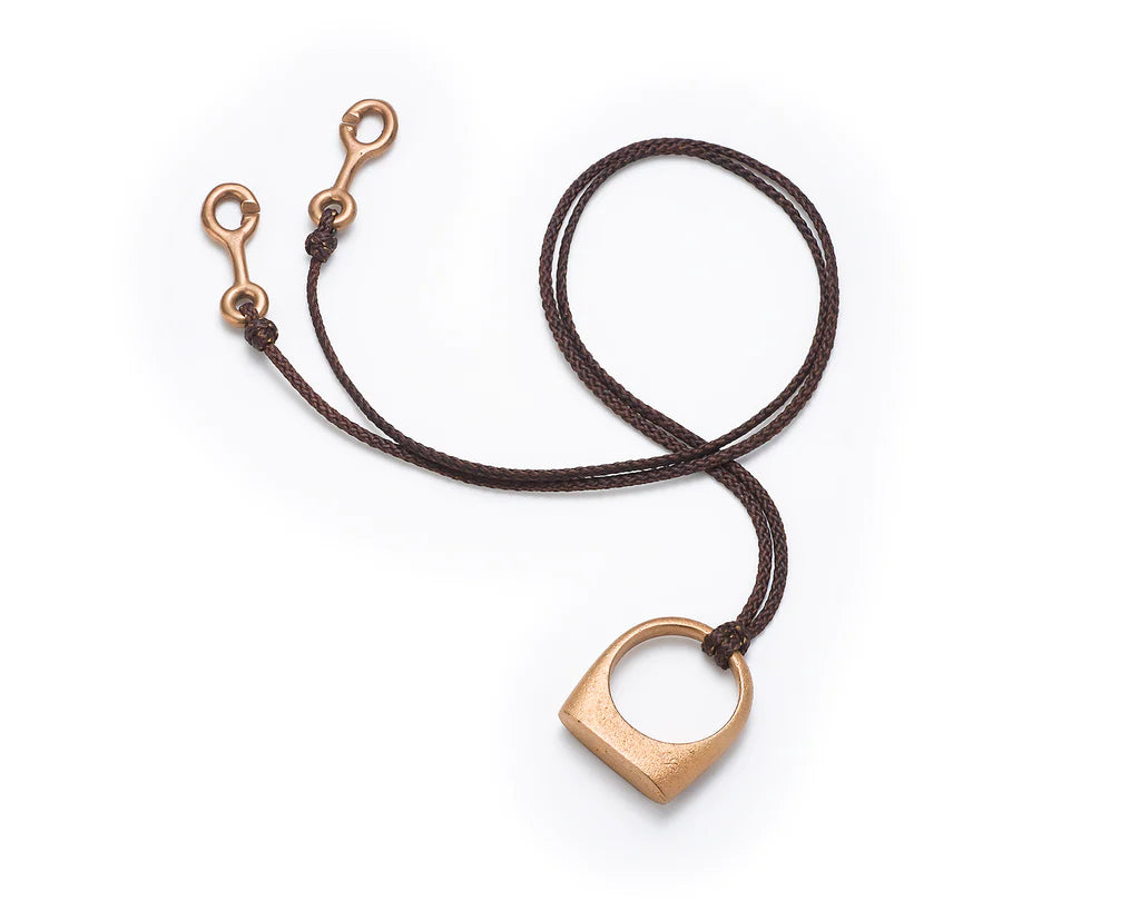 Cat Bates - Signet Ring Brass Necklace