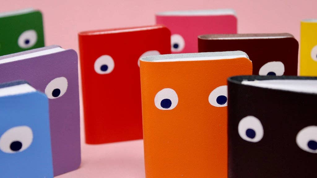Googly Eye Mini Leather Notebook