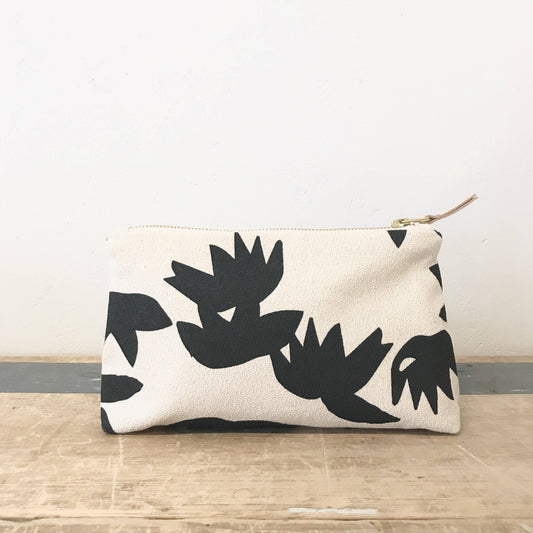 Worn Black Lotus Makeup Zipper Bag