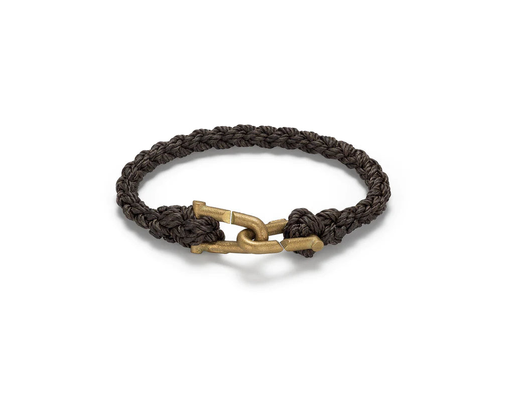 Cat Bates Sister link, Braided Cord - Brass